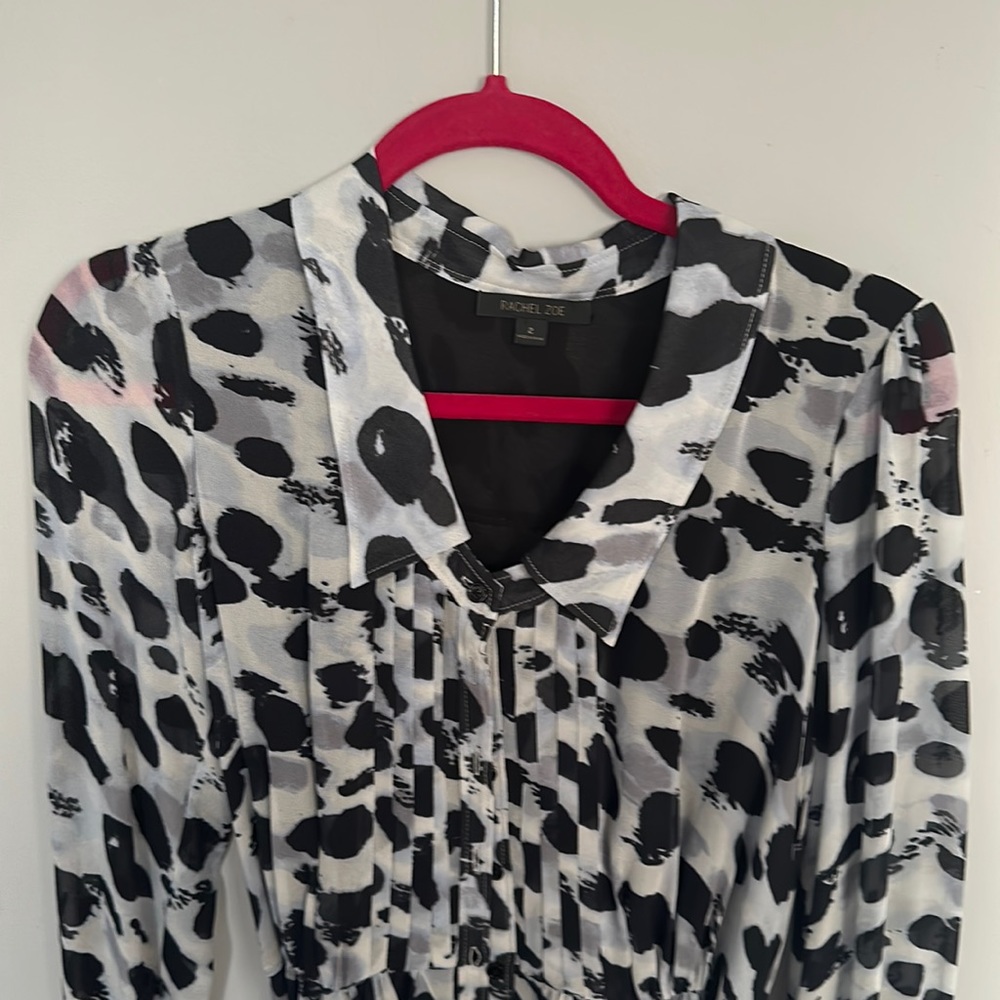 Rachel Zoe black and white pattern dress